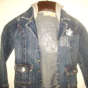 Girl's Disney High School Musical Jean's Jacket Hooded Size Large 6X